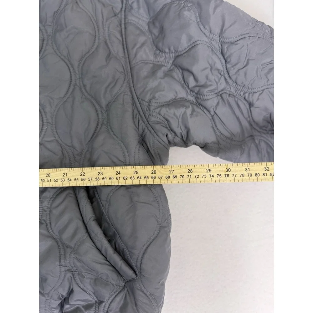 VTG Sean‎ John Reversible Quilted Bomber Jacket Mens XL Grey Black Streetwear